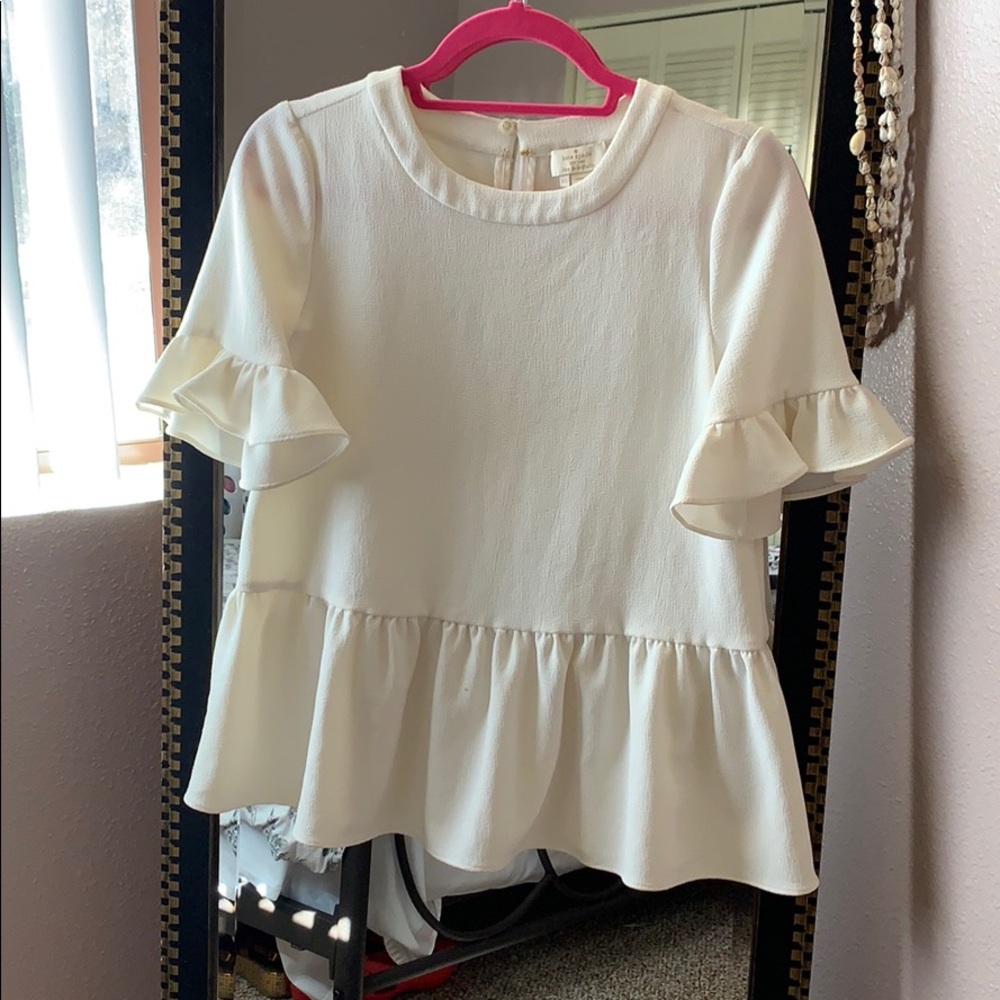 kate spade creme blouse